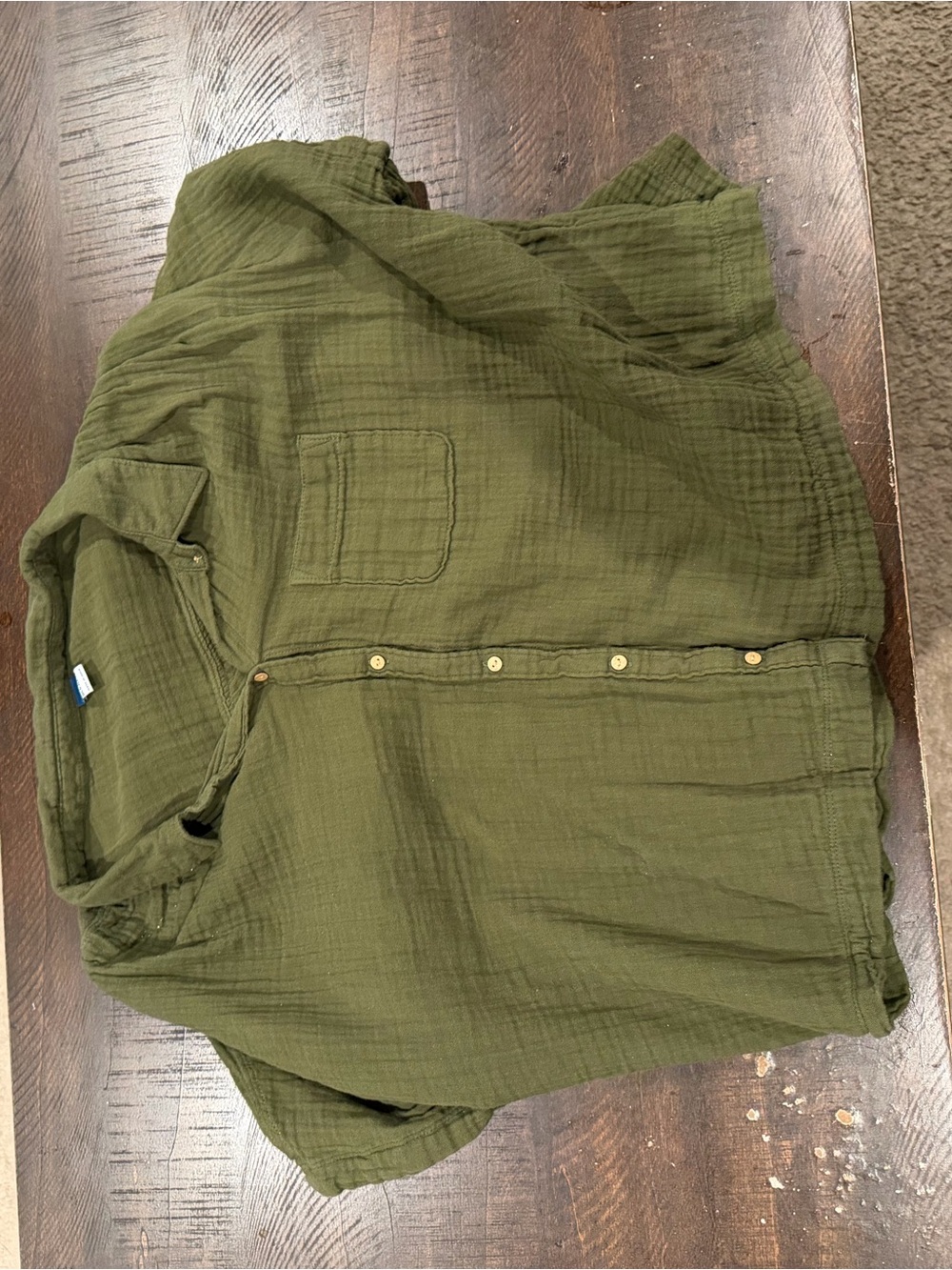 Old Navy Olive Green Button-Front Women's Shirt